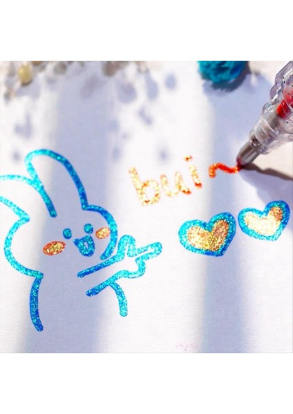 Glitter Jel Kalem Seti 18 Adet Parıltılı Jel Kalemler Renkli Parıltı Işaretleri Yetişkin Yazma Çizimi (Yurt Dışından) indirimleri