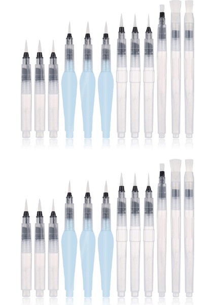 Suluboya Fırça Kalemleri Seti 24 Paket Su Fırçası Kalemleri Doldurulabilir Su Boya Fırçaları Mürekkep ve Su Fırçası Kalemleri Sanat Malzemeleri (Yurt Dışından)