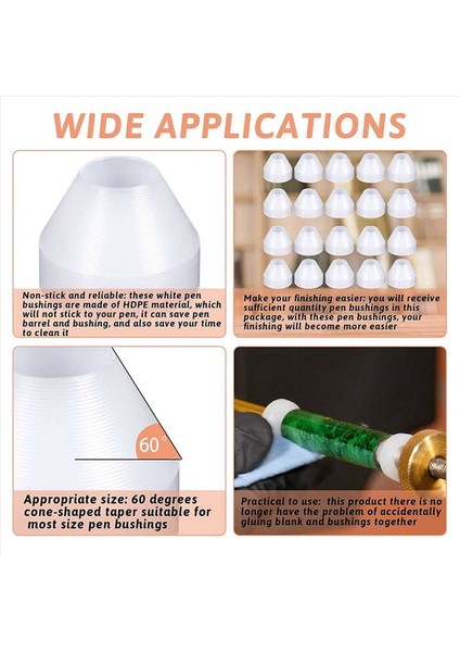 40 Paket Kalem Burçları Ca Bitiş Kalemi Dönüşü Için Beyaz Yapışmaz Kalem Burç (0 43 INÇ/11MM Lik 0 55NCH/14MM Çap) (Yurt Dışından) indirimleri