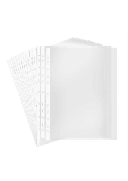 100 Sayfa A4 Yumruklu Cep 11 Delikli Sayfa Koruyucusu Bağlayıcı Cep Kağıdı Dosya Mektubu Sayfa Bağlayıcı Kılıfları Temizleyin 8 Ipek (Yurt Dışından) indirimleri