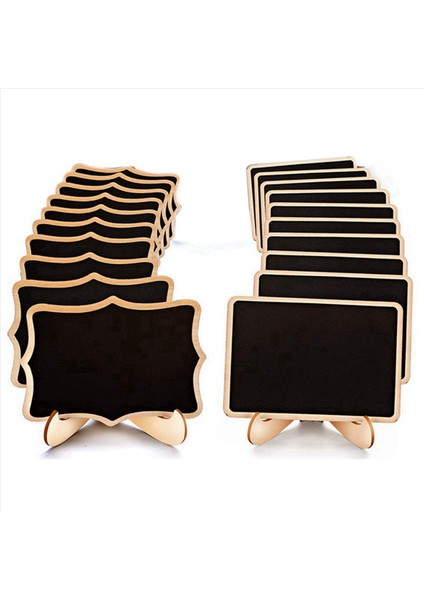 Mini Kara Tahta Tabelaları 100 Paket Çerçeveli Küçük Kara Tahta Etiketleri Şövale Standı Masa Numaraları Için Ahşap Tahta (Yurt Dışından) fiyatları