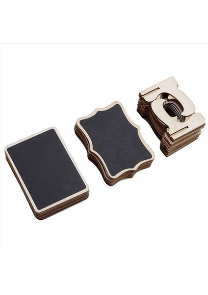 Mini Kara Tahta Tabelaları 100 Paket Çerçeveli Küçük Kara Tahta Etiketleri Şövale Standı Masa Numaraları Için Ahşap Tahta (Yurt Dışından) modelleri