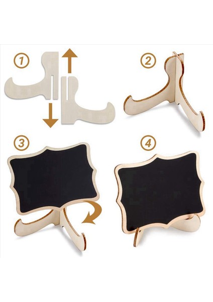 Mini Kara Tahta Tabelaları 100 Paket Çerçeveli Küçük Kara Tahta Etiketleri Şövale Standı Masa Numaraları Için Ahşap Tahta (Yurt Dışından) fırsatları