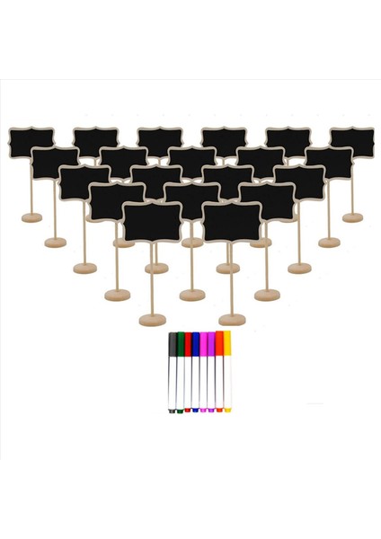 40PCS Şövale Standı ile Mini Kara Tahta Işareti Parti Büfesi Için Yiyecek Etiketleri Mesaj Panosu Işaretleri Için Tahta Düğünler (Yurt Dışından) fiyatları
