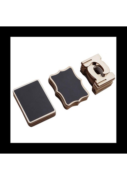 Mini Kara Tahta Tabelaları 200 Paket Çerçeveli Küçük Kara Tahta Etiketleri Şövale Standı Masa Numaraları Için Ahşap Tahta (Yurt Dışından) modelleri