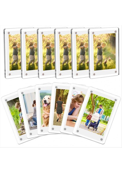 12 Pcs Akrilik Buzdolabı Mıknatısı Resim Çerçeve Resim Tutucu Temiz Fotoğraf Ekran Film Fotoğrafları 2 36 x 3 54 Inç (Yurt Dışından)