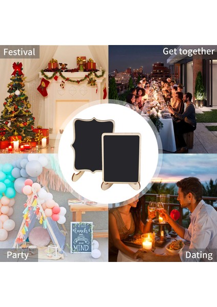 Mini Kara Tahta Işaretleri 20 Paket Çerçeveli Küçük Kara Tahta Etiketi Şövale Standlı Masa Numaraları Için Ahşap Tahta Yemek Işaretleri Düğün Işaretleri Mesaj Panosu Olay Süslemeleri (Yurt Dışından) fırsatları