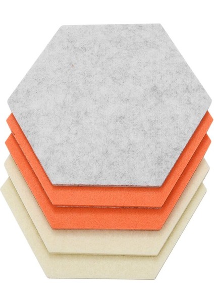 15PCS/SET Altıgen Keçe Tahtası Altıgen Keçe Duvar Çıkartması Çok Faktörlü 3D Dekoratif Mesaj Panosu Turuncu Gri Seriler (Yurt Dışından) fırsatları