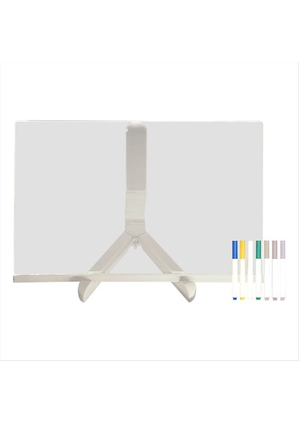 2025 LED Renk Notu Kart Akrilik Ayarlanabilir Braket Mesaj Panosu 7 Renkli Kalem 20X20CM (Yurt Dışından)