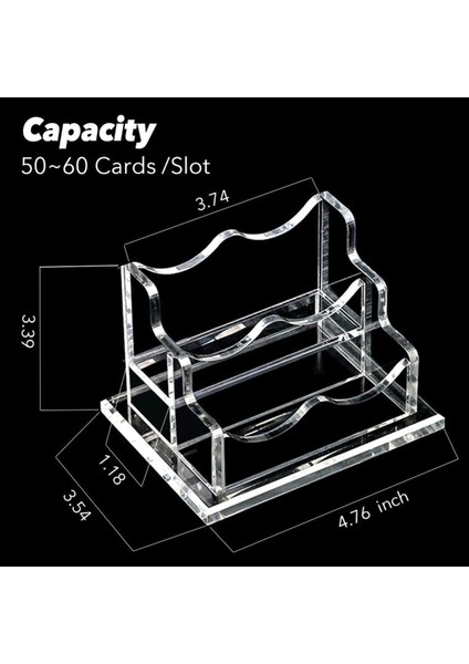 2 Packs Masa Için Akrilik Kartvizit Sahibi Yatay Temiz Iş Adı Kartı Ekran Standı Masa Aksesuarı (2 Yuva) (Yurt Dışından) modelleri
