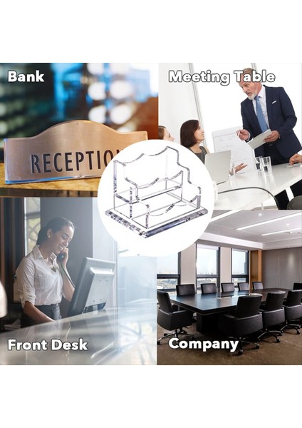 2 Packs Masa Için Akrilik Kartvizit Sahibi Yatay Temiz Iş Adı Kartı Ekran Standı Masa Aksesuarı (2 Yuva) (Yurt Dışından) fırsatları