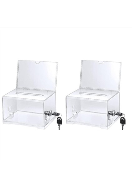 4 Paket Akrilik Bağış Kutusu Kilitli Işaret Tutucu ile Temiz Oy Meleği Bağış Toplama Için Öneri Kutusu (Yurt Dışından) indirimleri