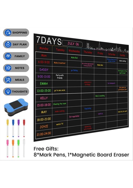 Manyetik Kuru Silme Takvim Seti 16X12 Inç Beyaz Tahta Haftalık Planlayıcı Organizatör A3 Buzdolabı Buzdolabı Mutfak Için Beyaz Kurul Ev (Yurt Dışından) fırsatları