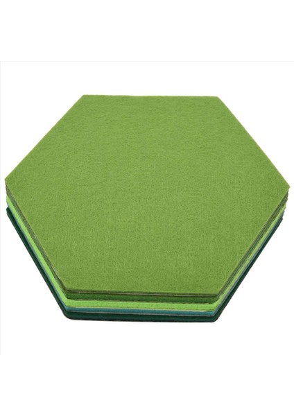 25PCS Altıgen Keçe Tahtası Altıgen Keçe Duvar Etiketi Çok Fonksiyonlu 3D Dekoratif Ana Mesaj Panosu Yeşil Serisi (Yurt Dışından) indirimleri