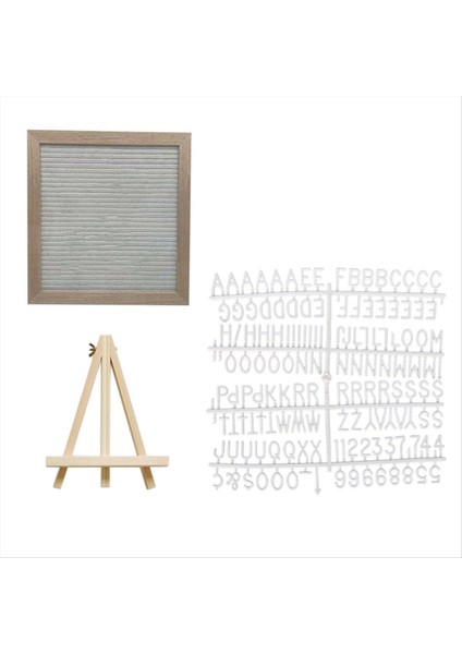 Tahtası 10X10 Inç Duvar Dekoru Keçe Taşı Meşe Ahşap Mesaj Panosu Mektuplar Keçe Mektup Tahtası Ev Dekor Beyaz (Yurt Dışından)