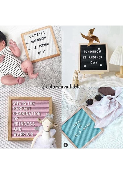 Tahtası 10X10 Inç Duvar Dekoru Keçe Taşı Meşe Ahşap Mesaj Panosu Mektuplar Keçe Mektup Tahtası Ev Dekor Beyaz (Yurt Dışından) fiyatları