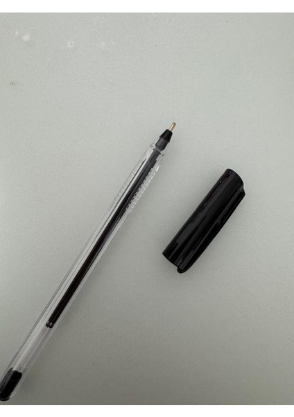 Tükenmez Kalem Üçgen Gövdeli Şeffaf Siyah (3 Adet) fiyatları