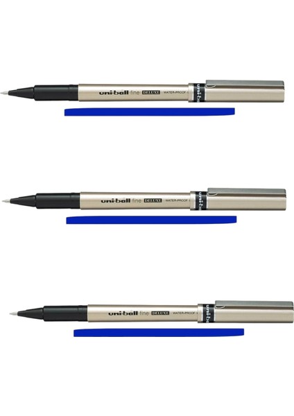 Uniball Fine Deluxe ( 0.7 ) Roller Kalem Mavi ( 3 Adet )