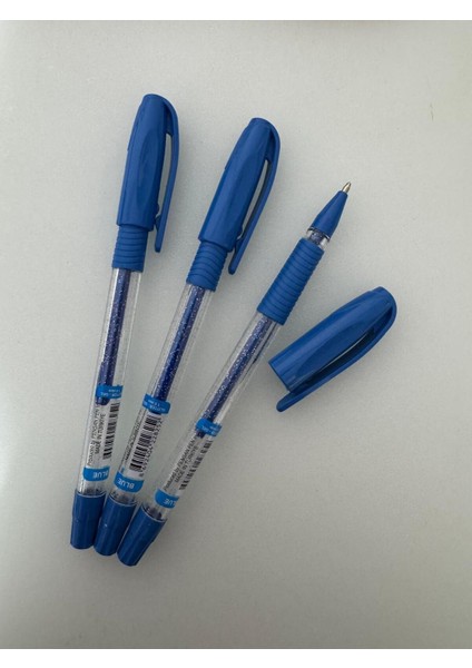 Jel Kalem Jely 1.0 mm Glıtter Simli Mavi (3 Adet)