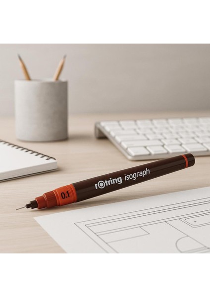 Rapido Kalemi Isograph 0,1 mm Teknik Çizim Kalemi (1 Adet)
