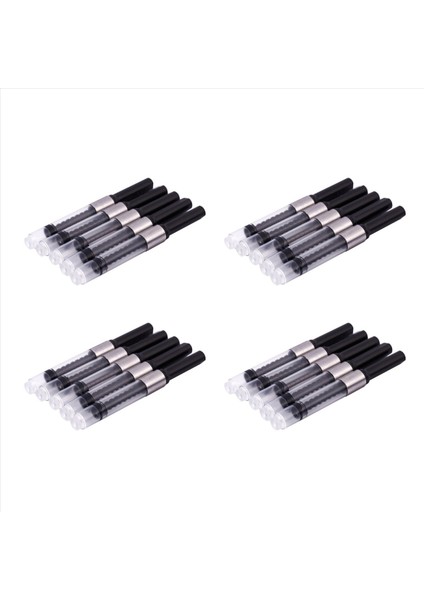 Jinhao 20PCS Fountain Pen Mürekkep Dönüştürücü Mürekkep Rezervuarı Yeni Tüm Türler Için Uygun Siyah (Yurt Dışından)