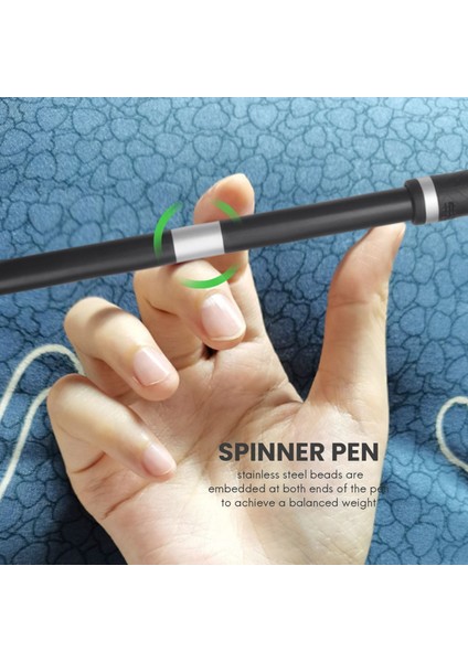 2pcs Parmak Kalemi Eğirme Mod Oyun Eğirme Kalemleri Ağırlıklı Top Parmak Döner Kalem (Siyah) ile Uçan Kalem (Yurt Dışından) indirimleri