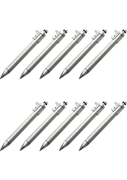 10PCS Çok Fonksiyonlu 1 0mm Jel Mürekkep Kalem Vernier Caliper Roller Kalem Kırtasiye Beyaz Nokta Kalemleri Mavi Mürekkep (Yurt Dışından)