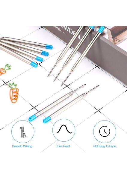 50PCS Değiştirilebilir Tazminat Kalemi Yatırlar Metal Doldurma Pürüzsüz Yazma Kalemi Yatırma 1 0 mm Yedek Jel Mürekkep Doldurma (Yurt Dışından) modelleri