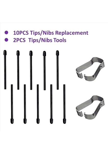 (50 Paket) Marker Kalem Uçları/nıbs Dikkate Değer 2 Stylus Kalem Değiştirme Nıbs/tıps Yumuşak (Siyah) (Yurt Dışından) modelleri