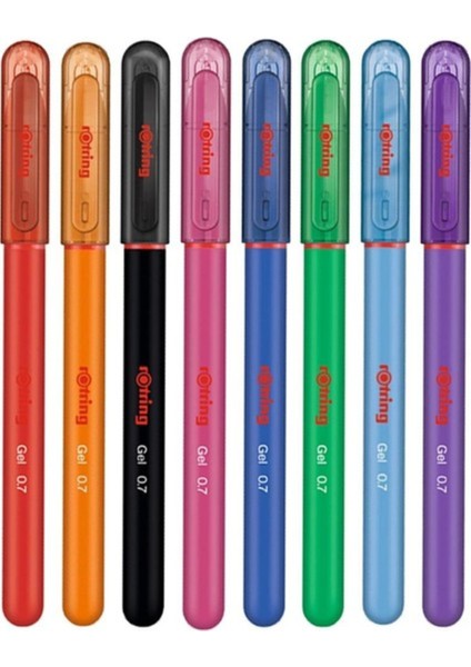 Jel Roller Kalem Seti 0.7 mm Uçlu 8 Renk Karışık Paket Yazı ve Çizim Için fiyatları