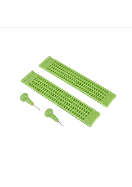 6x 4 Satır 28 Hücreler Braille Slate Braille Yazma Slate Plastik Braille Slate Kit Yeşil (2) (Yurt Dışından) fiyatları