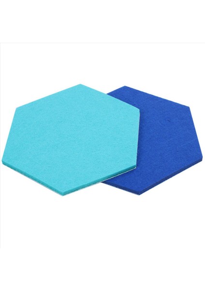 20PCS Altıgen Keçe Tahtası Altıgen Keçe Duvar Etiketi Çok Fonksiyonlu 3D Dekoratif Ana Mesaj Panosu Mavi Serisi (Yurt Dışından) modelleri