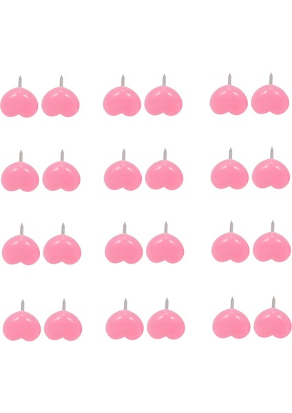Kalp Şekli 50PCS Plastik Li Tahtası Güvenlik Renkli Itme Pimleri Thumbtack Ofis Okul Aksesuarları Malzemeleri Pembe (Yurt Dışından)