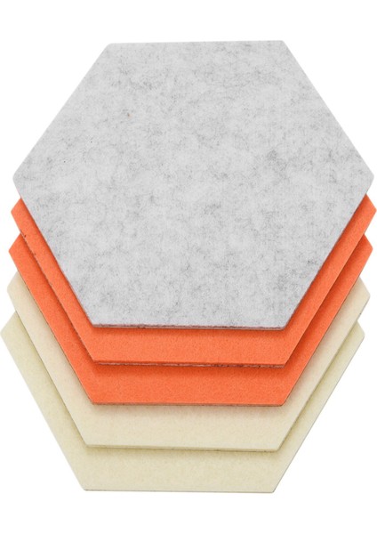 10PCS/SET Altıgen Keçe Tahtası Altıgen Keçe Duvar Çıkartması Çok Faktörlü 3D Dekoratif Mesaj Panosu Turuncu Gri Seriler (Yurt Dışından) fırsatları