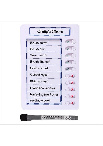 Çocuklar Için Silinebilir Kore Grafiği Liste Tahtası Yapmak Için Yeniden Kullanılabilir Işlerimi Manyetik Kuru Silme Kontrol Listesi Tahtası (Yurt Dışından)