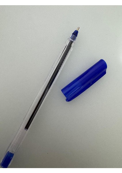 Tükenmez Kalem Üçgen Gövdeli Şeffaf Mavi Siyah Kırmızı (3 Adet) modelleri