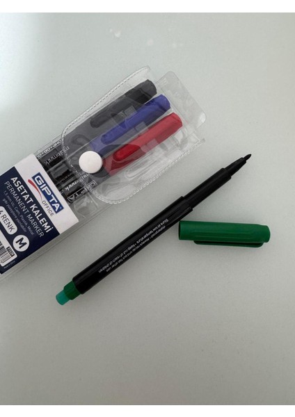 Asetat Kalemi Permanent Markör M Seri 4 Lü Set