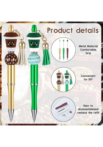 12 Adet Boncuk Kalemler Dökme Boncuk Kalemleri Dıy Yapımı Kit Çok Molor Beyaz Kalemleri Çocuklar Için Siyah Mürekkep Öğrencileri Ofis Okulu (Yurt Dışından) fırsatları