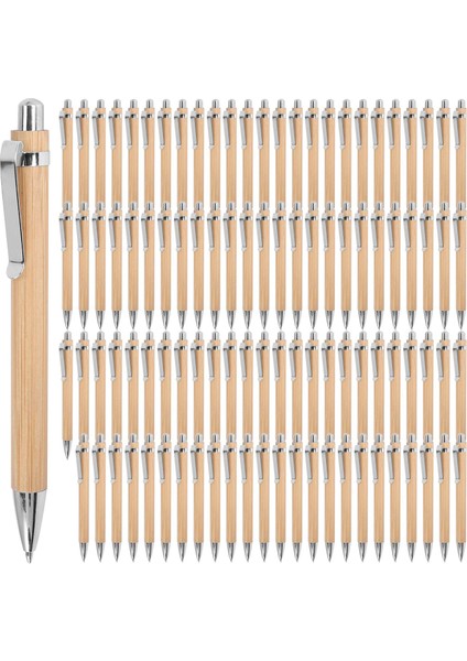 100 Pc/lot Bambu Beyin Pen Kalem Iletişim Kalem Ofisi ve Okul Malzemeleri Kalem ve Yazma Malzemeleri -Mavi Mürekkep (Yurt Dışından)