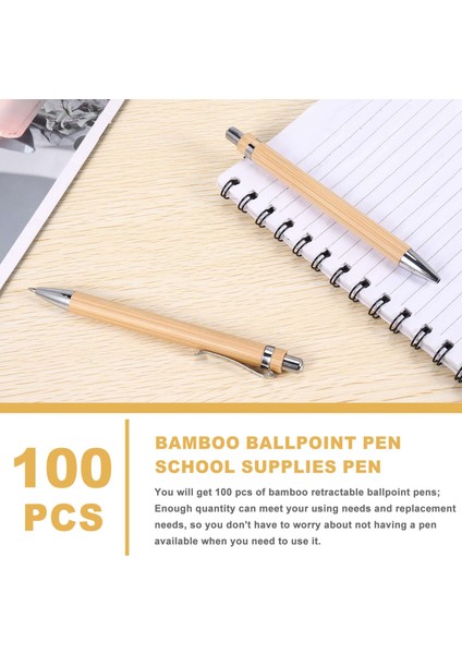 100 Pc/lot Bambu Beyin Pen Kalem Iletişim Kalem Ofisi ve Okul Malzemeleri Kalem ve Yazma Malzemeleri -Mavi Mürekkep (Yurt Dışından) fırsatları