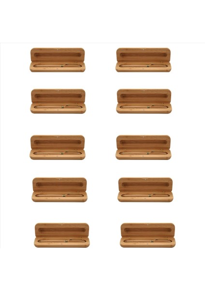 10X Vintage Zarif Bambu Çeşme Kalemi Iş Leri Için Lüks Marka Ofis Yazma Kalemleri (Yurt Dışından)