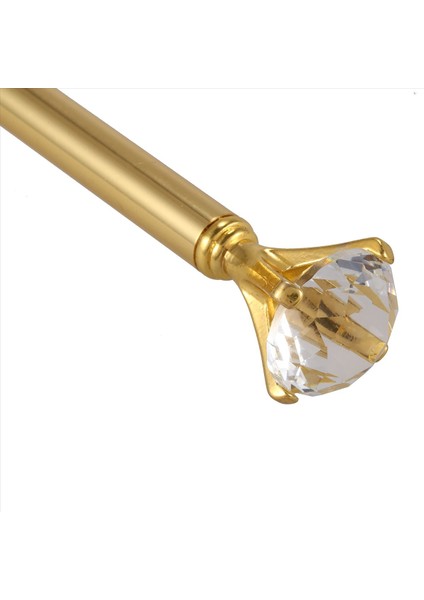 10X Kawaii Beyaz Kalem Alaşım Bal Kalemi Büyük Elmas Siyah Doldurma Kalemi Moda Okulu Ofis Malzemeleri Altın (Yurt Dışından)