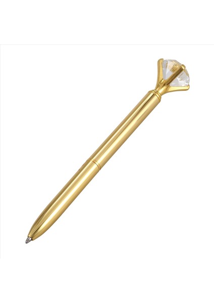 10X Kawaii Beyaz Kalem Alaşım Bal Kalemi Büyük Elmas Siyah Doldurma Kalemi Moda Okulu Ofis Malzemeleri Altın (Yurt Dışından) modelleri