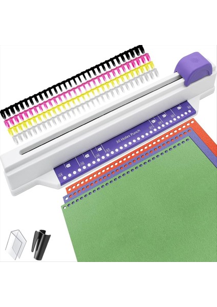 El Itme Bağlayıcı 30 Delikli Bağlayıcı Makinesi Bağlayıcı A4 A6 A7 B5-B7 Scrapbook Için Ana Masaüstü Binder Puncher (Yurt Dışından)