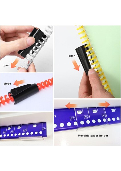 El Itme Bağlayıcı 30 Delikli Bağlayıcı Makinesi Bağlayıcı A4 A6 A7 B5-B7 Scrapbook Için Ana Masaüstü Binder Puncher (Yurt Dışından) fiyatları