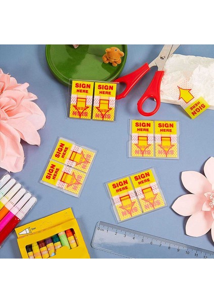 900 Pcs Imzalar Burada Sekmeler Imzalar Burada Imzalayın Çıkartmalar Burada Dispenser Arrows Bayrağı 1 Inç (Sarı) ile Bayrakları Imzalayın (Yurt Dışından) indirimleri