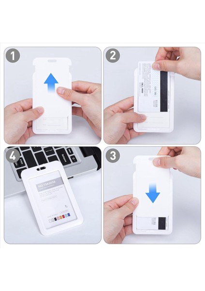 Geri Çekilebilir Rozet Tutucular Geri Çekilebilir Rozet Makarası Klipsli Sert Plastik Sürgülü Kimlik Rozeti Tutucu 3 Paket Beyaz (Yurt Dışından) fiyatları