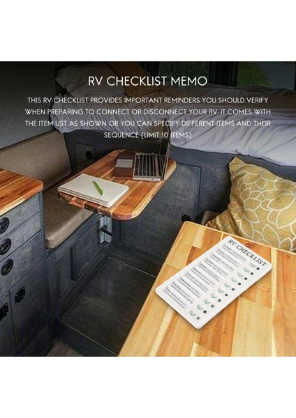 Rv Kontrol Listesi Memo Plastik Kartı Çıkarılabilir ve Yeniden Kullanılabilir Yaratıcı Memo Kontrol Listesi Kontrol Öğeleri ve Form (Yurt Dışından) fiyatları