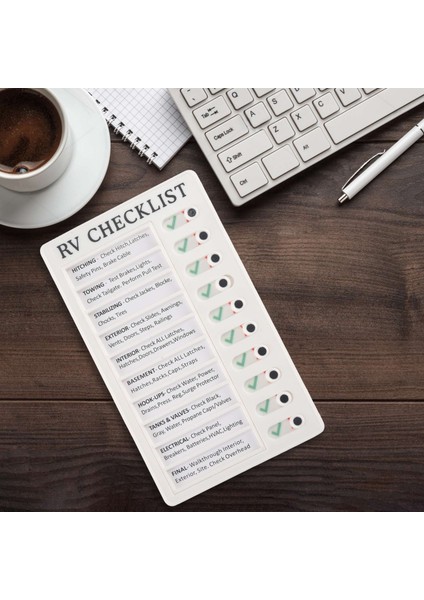 Rv Kontrol Listesi Memo Plastik Kartı Çıkarılabilir ve Yeniden Kullanılabilir Yaratıcı Memo Kontrol Listesi Kontrol Öğeleri ve Form (Yurt Dışından) modelleri