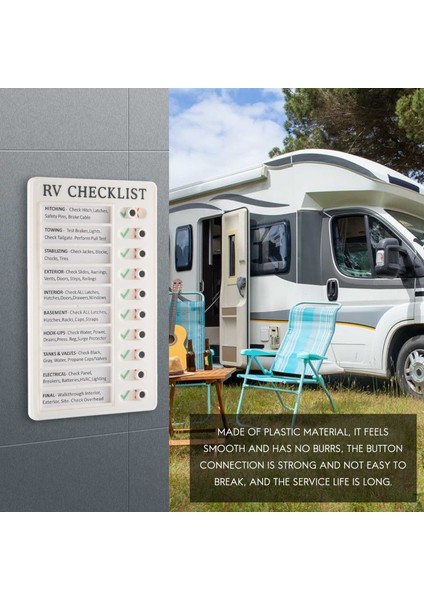 Rv Kontrol Listesi Memo Plastik Kartı Çıkarılabilir ve Yeniden Kullanılabilir Yaratıcı Memo Kontrol Listesi Kontrol Öğeleri ve Form (Yurt Dışından) fırsatları